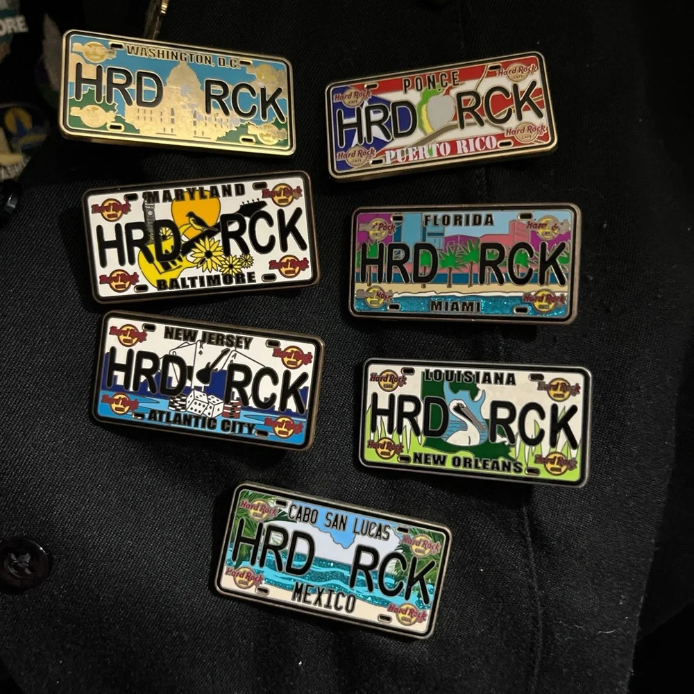 Hard Rock Cafe License Plate Pins BUNDLE